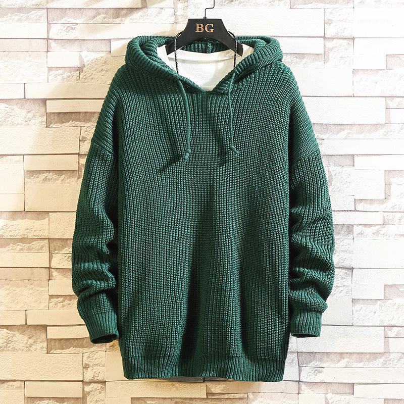 

Black Men'S Sweaters With Hat Spring Autumn Winter Clothes 2021 Pull OverSize 4XL 5XL Korea Style Casual Standard Pullovers1, M11 1