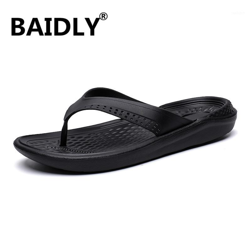 

Men Massage Slippers Summer New Arrival Man Flip Flops Fashion PVC Male Beach Shoes Lightweight Thongs Male Footwear1, Black