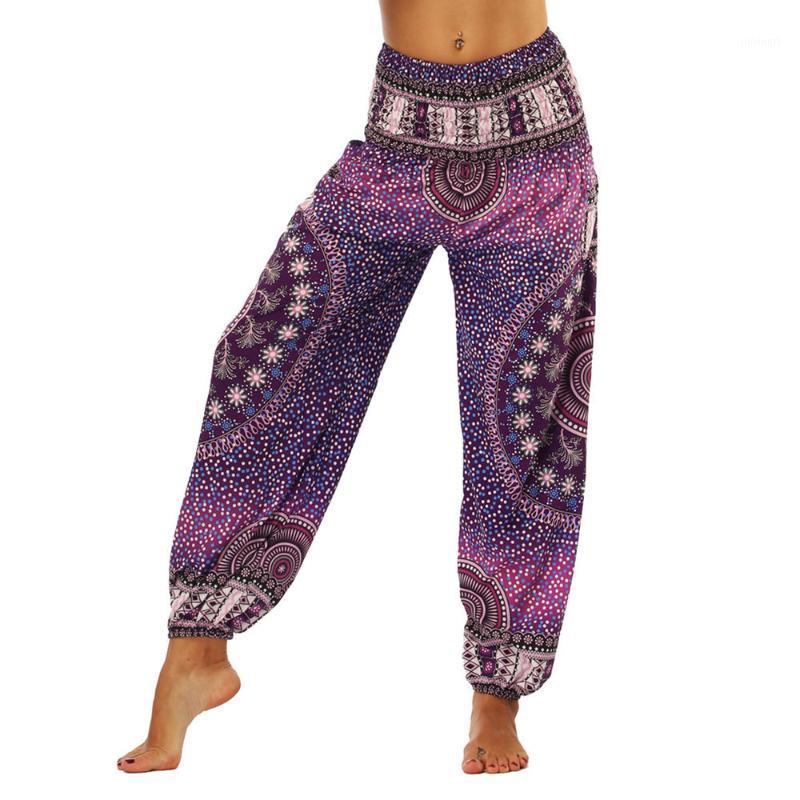 

ISTider Yoga Pants Print Floral Women High Waist Wide Legs Comfortable Sport Pants Dance Trousers Breathable Leggings1, Yci006