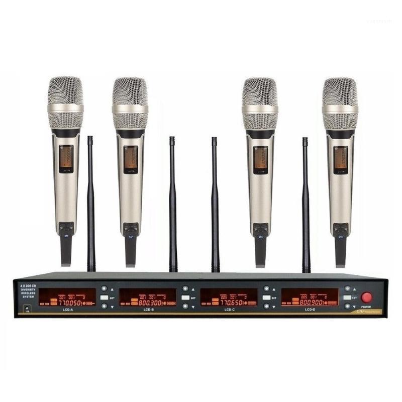 

Bolymic High Quality Microphone Wireless UHF 4 Channels Singer Church School Party 4 Metal Handheld Wireless Microphone Mikrofon1