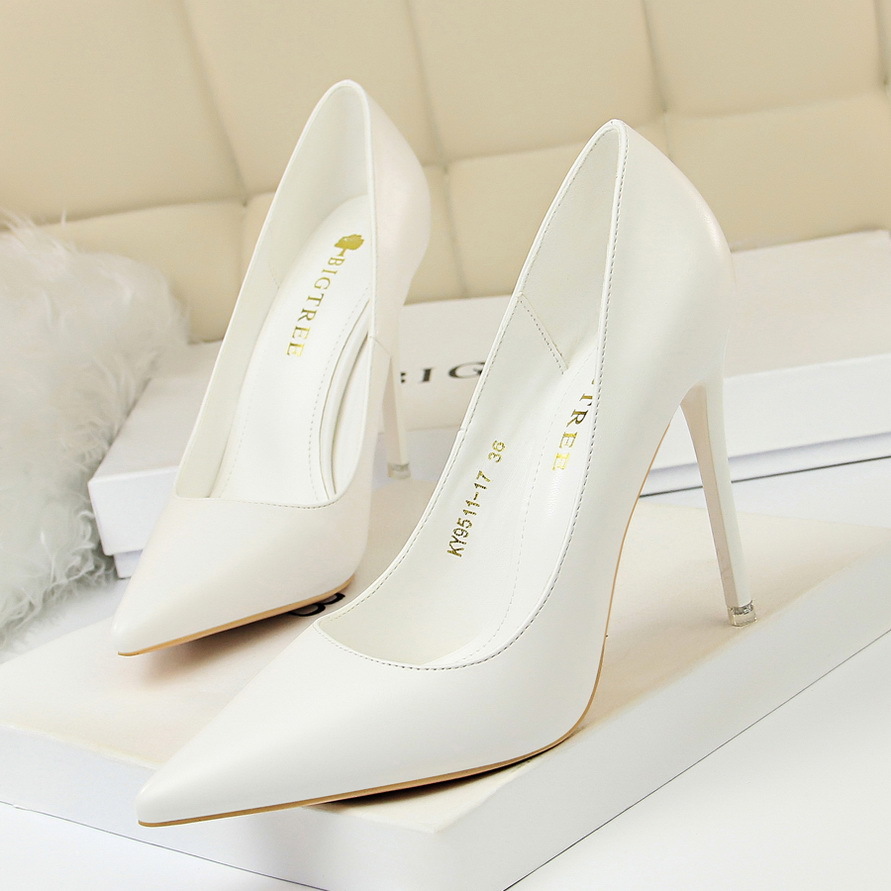 

2021 New Korean-style Fashion Simple Women's Ultra-high Heels Shallow Mouth Pointed Shoes Lctp, Red