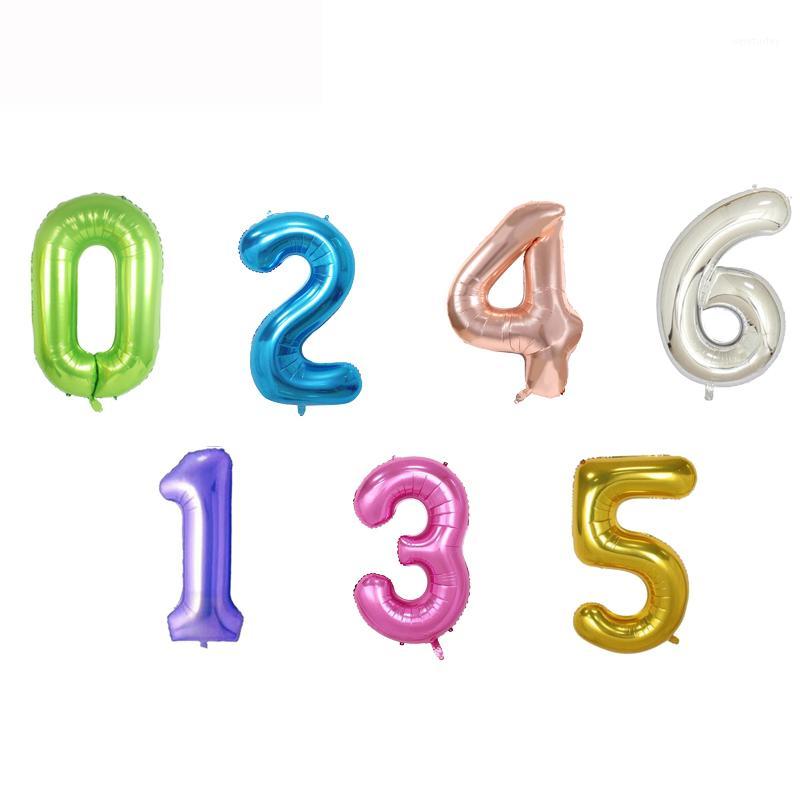 

40Inch Number Balloon Blue Black Pink Gold Silver Number Foil Balloons Baby Shower Happy Birthday Party Globos Wedding Balloons1