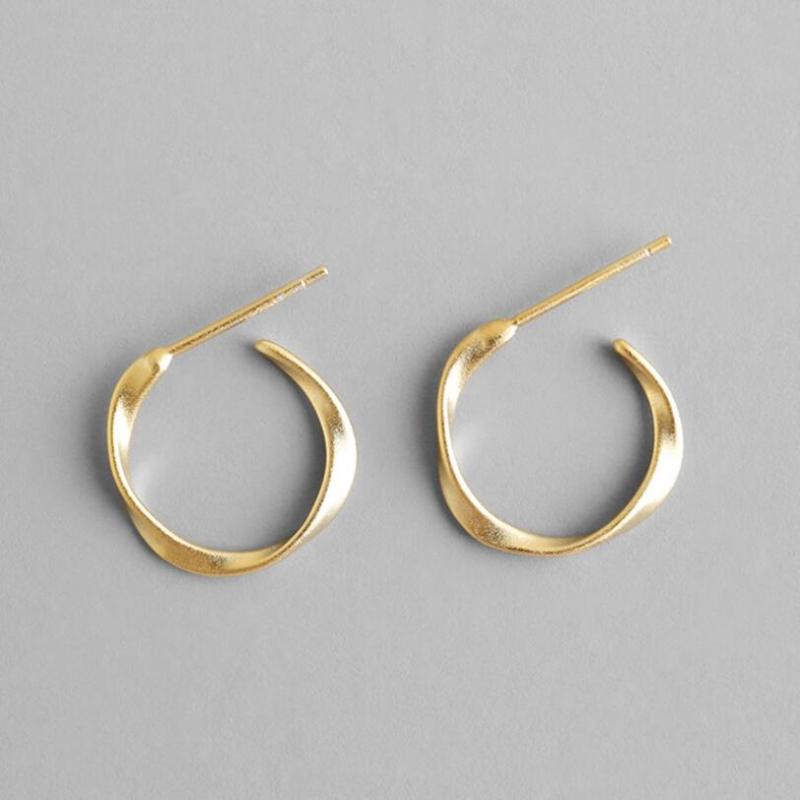 

Hoop & Huggie Golden 925 Sterling Silver Earrings Plated With Gold For Women Men Round Circle Hoops Ear Rings Earings Jewelry