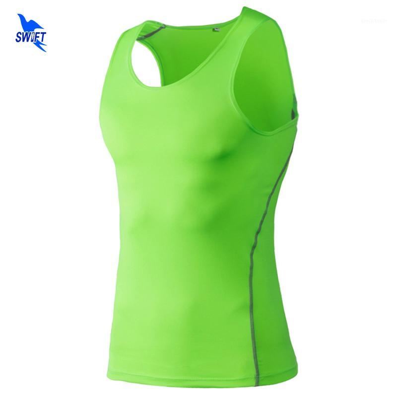 

Brand Clothing Compression Weightlifting Vest Mens Quick Dry Tank Tops Bodybuilding Running Sleeveless Shirt Gym Fitness Clothes1, Fluorescent green