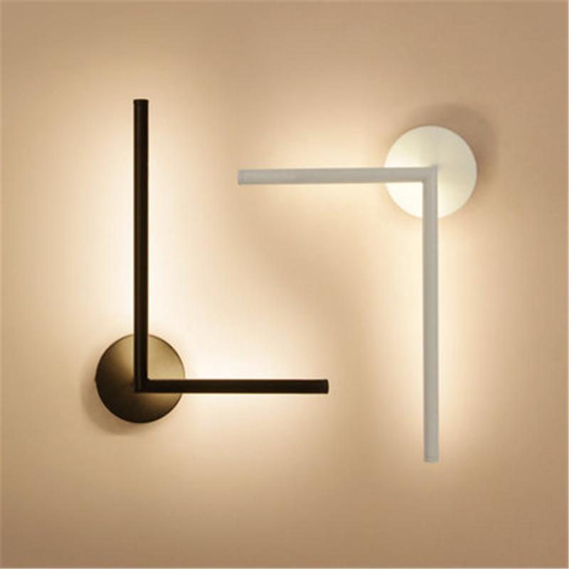 

Thrisdar 360 Degree Rotatable Bedside Reading Lamp Art personality Line Staircase Hotel Cafe Corridor Aisle Wall Light