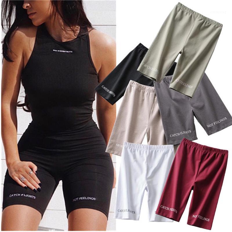 

Yoga Shorts Summer Biker Shorts 2019 High Waist Women Elastic Waist Skinny Fitness korean Casual Sexy Short Letter Print1, Beige