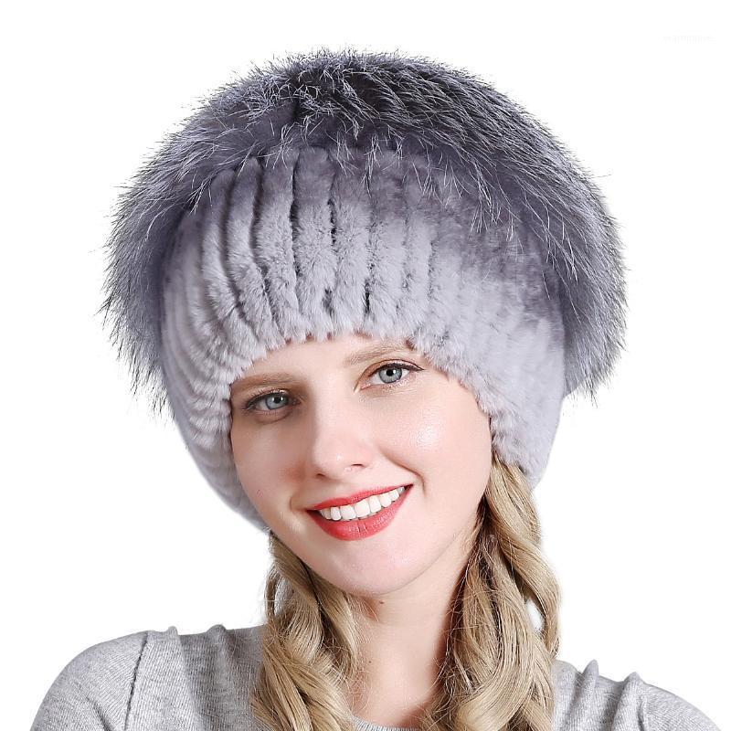 

New Lovely Real Hat for Women Hot Sale Winter Knitted Real Beanies Cap Wholesale and Retail Caps1, Picture color