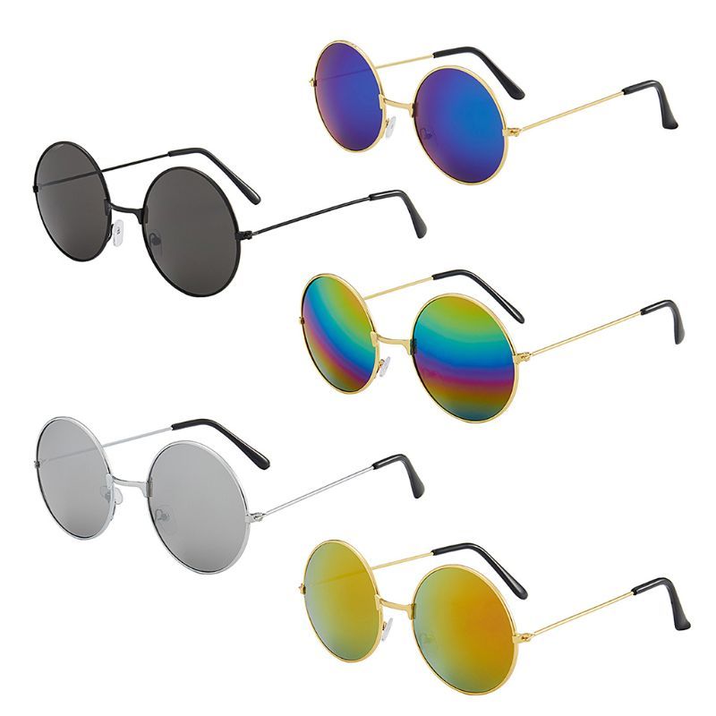

Sun Glasses New Fashion Candy Vintage Round Mirror Sunglasses UV 400