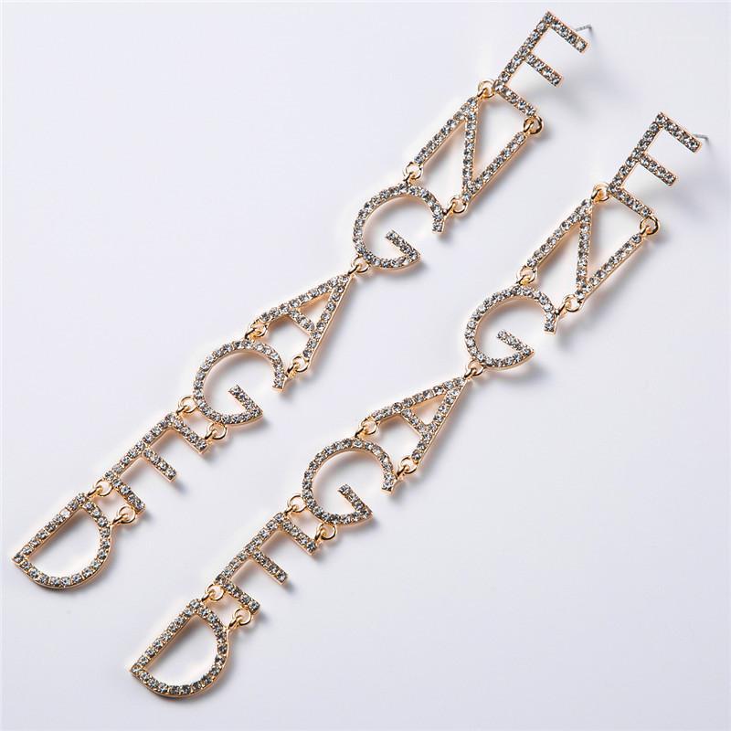 

Earings Fashion Jewelry 2020 European Exaggerated Creative English Letters ENGAGED Acrylic Women's Personality Popular Earrings1