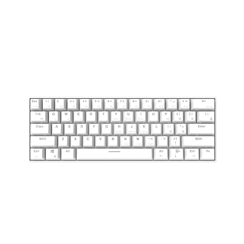 

Ajazz i610T Mechanical Keyboard USB Wireless BT3.0 Dual Mode Gaming Keyboard 61 Keys Monochrome Backlight Office Keyboards