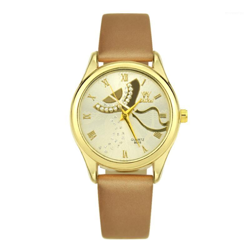 

high-quality Fashion Relogio feminino Business Quartz Watch Men Women Wrist Watches Fashion Gold Faux Leather Band Female clock1, Brown