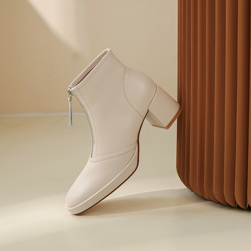 

2021 Women's Shoes Bigger Autumn and Warm Winter British Front Short Boots OI5J, Black-winter