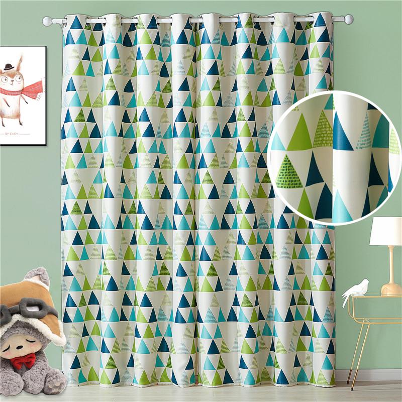 

YokiSTG Red Blackout Curtains Geometric Window Curtains for Living Room Bedroom Kitchen Kids Room Treatments Drapes Home Decor, Green tulle