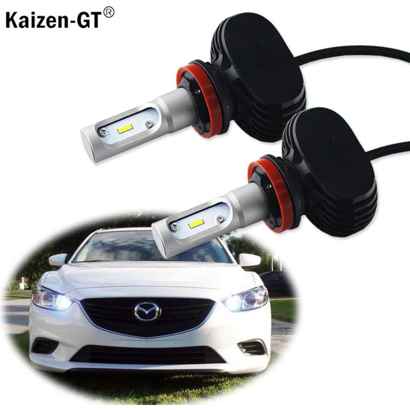 

Kaizen-GT High Power Car Headlight 6000K Bright White 9005 LED 3 LED High Beam Daytime Running Light DRL For 3 6 CX-5, As pic