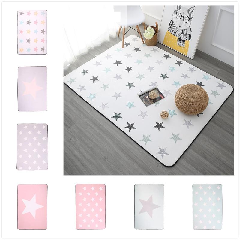 

Korean Design Star Printed Carpet Anti-Slip Floor Rug Bath Mat Soft Baby Playing Carpets for Living Room Indoor Bedroom Rug, Zzm0019