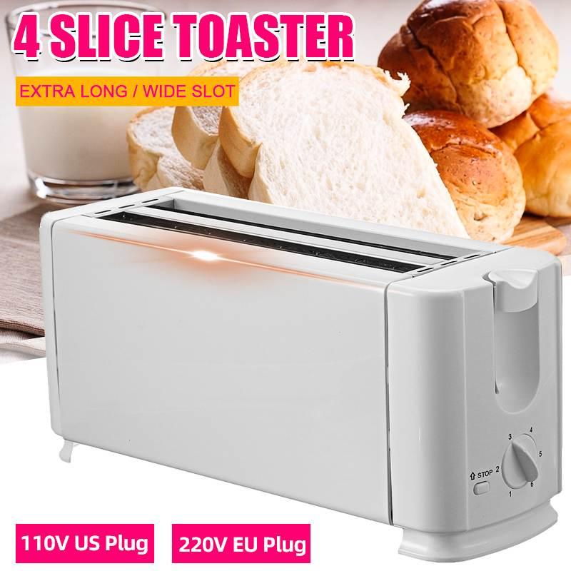 

1300W Automatic Toaster 4-Slice Breakfast Sandwich Maker Machine 6-Speed Baking Cooking Appliances Home Office Toasters EU/US