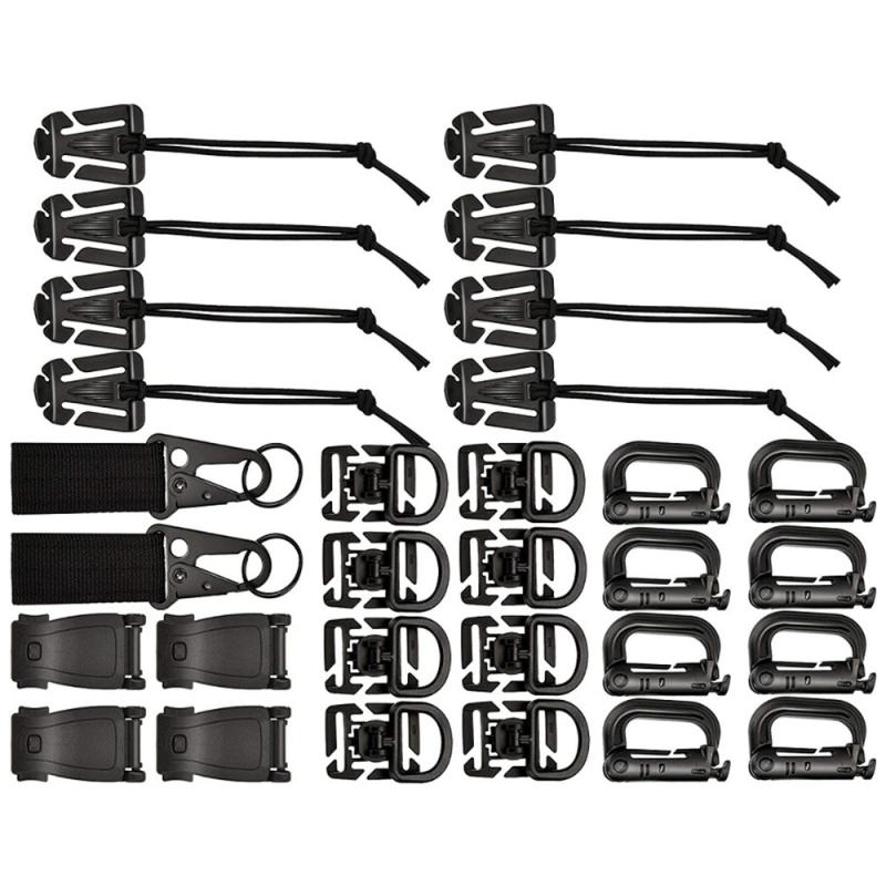 

1 Set 30 Pcs Outdoor Package Fan Backpack Accessories Camping Hiking Accessories (Balck, Black