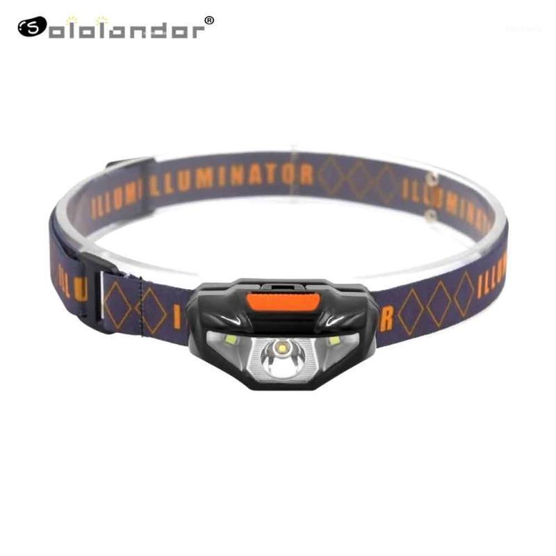 

SOLOLANDOR Mini Head Lamp 3 Modes Waterproof COB LED Headlight Headlamp Torch Lanterna with Headband Use Battery1