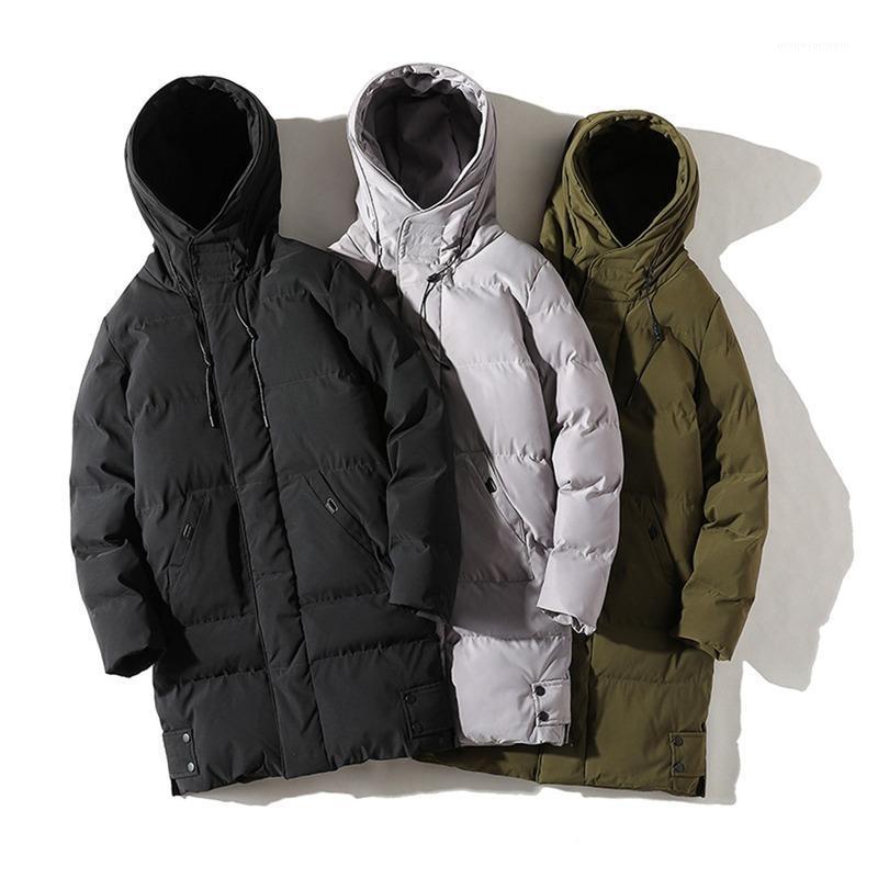 

Men's Parka Jacket Winter Long Jacket Cotton Padded Parkas Outdoor Puffer Overcoat Men Thick and Warm Coat Men Fashion1, Black