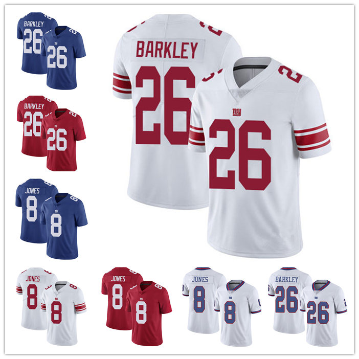 

New York Giants MEN WOMEN YOUTH Nfl 8 Daniel Jones 26 Saquon Barkley Color Rush Limited football Jersey, Black;red