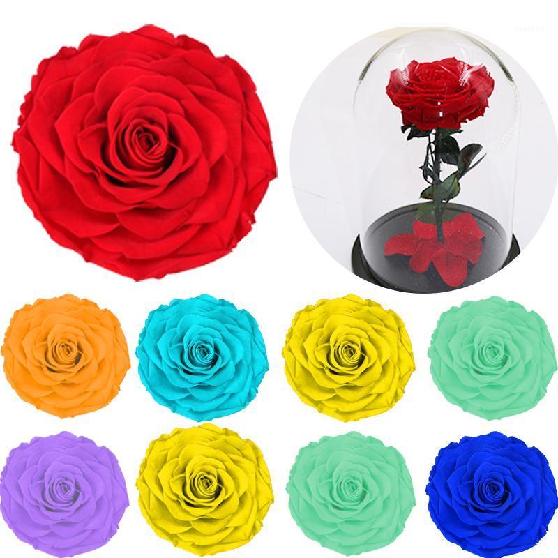 

8 pcs/boxHigh Quality Multicolor Preserved Flowers Immortal Rose 5CM Eternal Ros Mother Day Valentines Present Home Decoration1