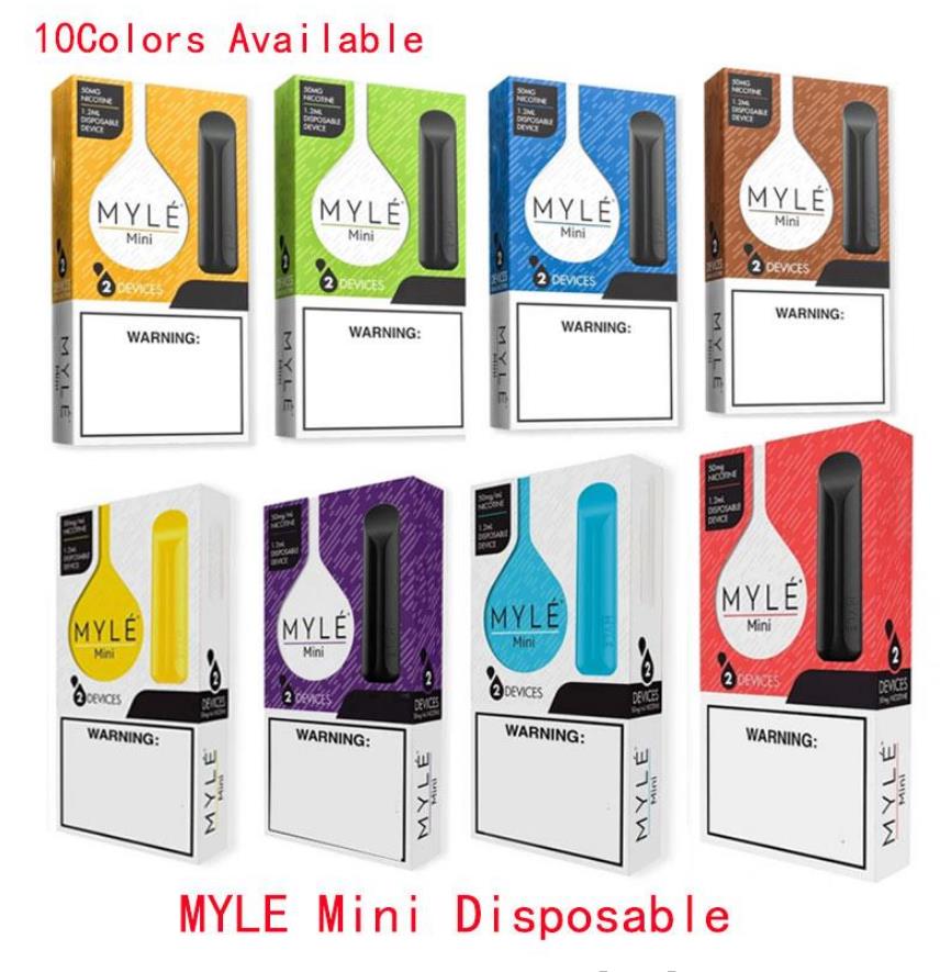

Newest Myle mini Disposable Vape Pen 280mAh Battery 1.2ml Pods Cartridges Pre-Filled e Cigs Device Vs Puff Bars Plus Flow Bang XXl
