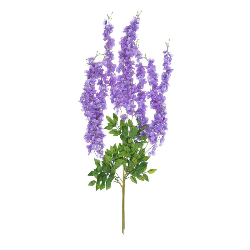 

3PCS Artificial Flowers Realistic Simulation Wisteria Flowers For Wedding Home Office Decoration Purple Color Flower, Beige