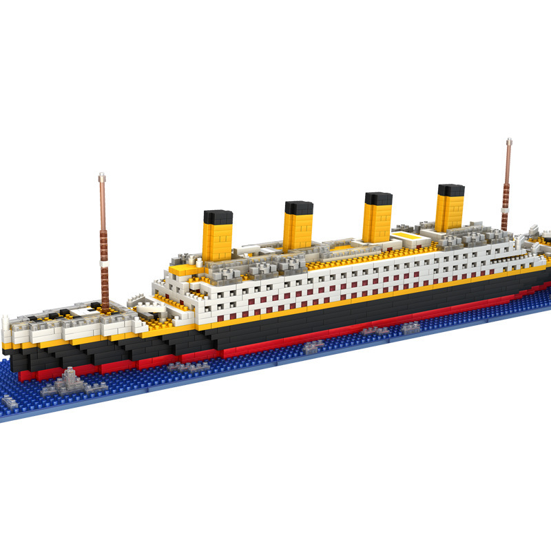 

1860pcs RMS titanic Model large cruise Ship/boat diy Building Diamond Blocks classics Toy exhibition/collection Gift for kids Q0123