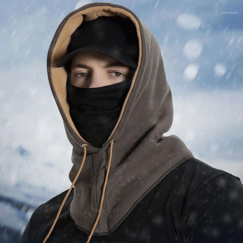 

Winter Outdoor Face Mask Breathable Windproof Soft Keep Warm Headgear with Detachable Half Face Mask Sports Equipments1, Black
