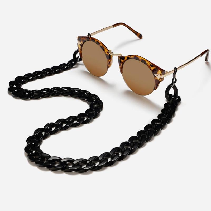 

New Fashion Leopard Acrylic Sunglasses Chain Trendy Women Reading Glasses Hanging Neck Glasses Chain Female Eyeglasses Strap