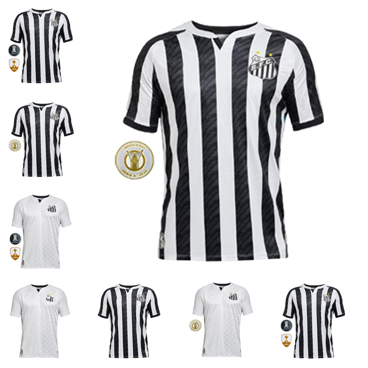 

2020 Brazilian Clube camisa de futebol Fans Version FC Santos 6 GUSTAVO H. 41 JEAN MOTA 21 DIEGO P. Football Shirt Kits Uniform Adult, Black;yellow