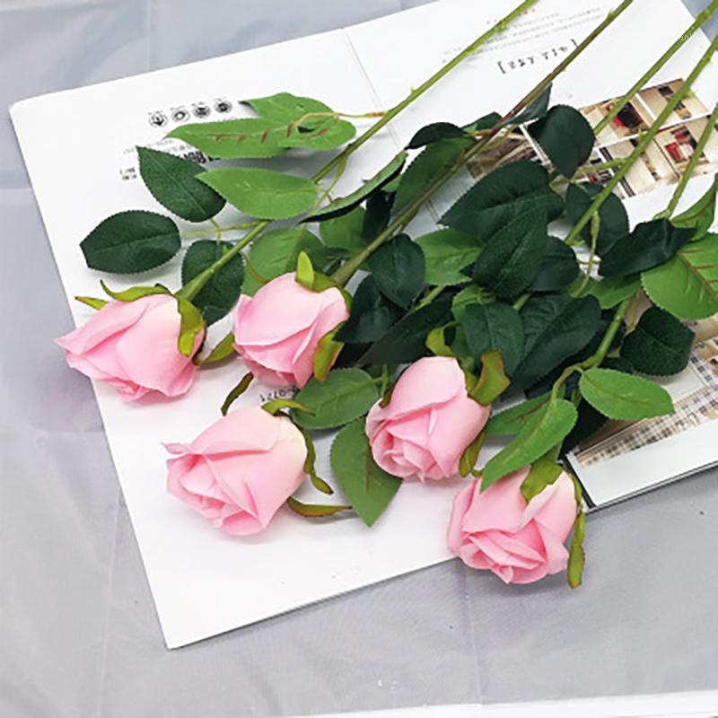 

11pcs Silk rose artificial flower gorgeous wedding fake flowers for home garden party decor Valentine's gift decorative flower1, Green