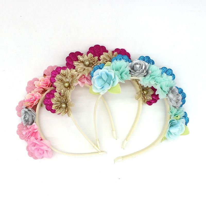 

Newborn Photography Props Baby Hair Band Artificial Flower Headband Garland Birthday Party Headdress Infant Headwear1, Pink