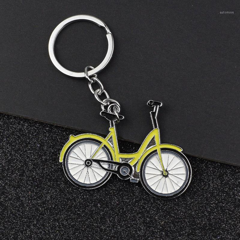 

Tiny Bicycle Keychain Yellow Bike Love Environment Sport Keyring Cute Women Bag Trinket KeyChain Fashion Car Jewelry Keyfob Gift1