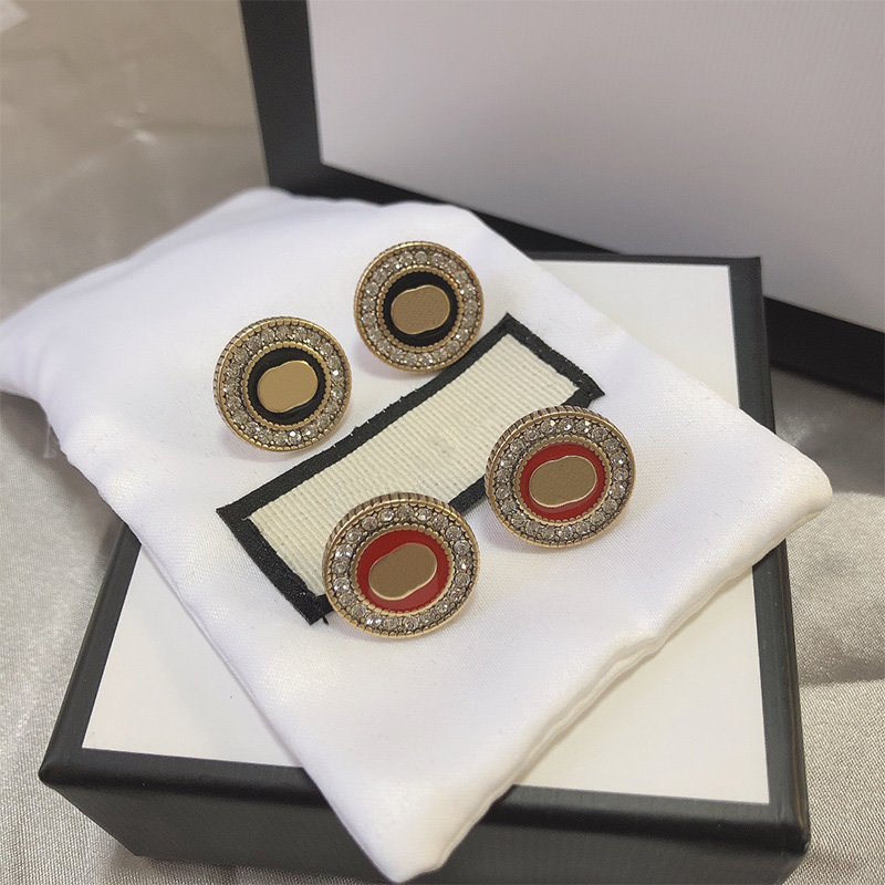 

Earrings Jewelry Womens Designer Earring Ear Studs Letter G Circle Diamonds Luxurys Classic Symmetrical Silver Needle Habbly