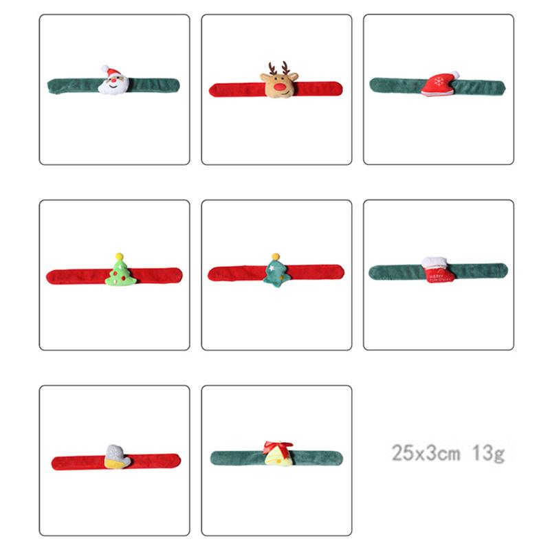 

Christmas Slap Wristband Bracelet for Xmas Party Event Festival Decor Kid Adult EIG88