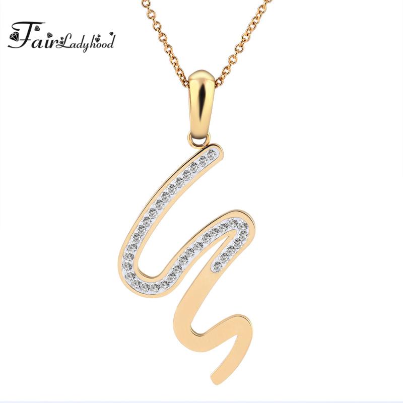 

FairLadyHood 2020 New Trendy Stainless Steel Jewelry Snake Pendant Necklace For Women Gold Silver Color Jewelry Wholesale Collar