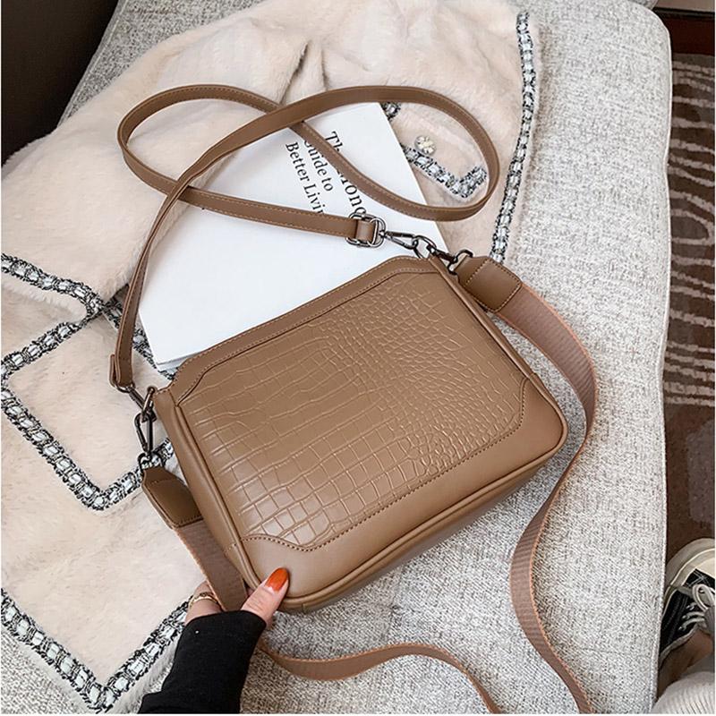 

PU Leather Bucket Hangbags For Women 2021 Shoulder Crossbody Bags New Fashion Casual Vintage Luxury Trending Hand Bag, Black