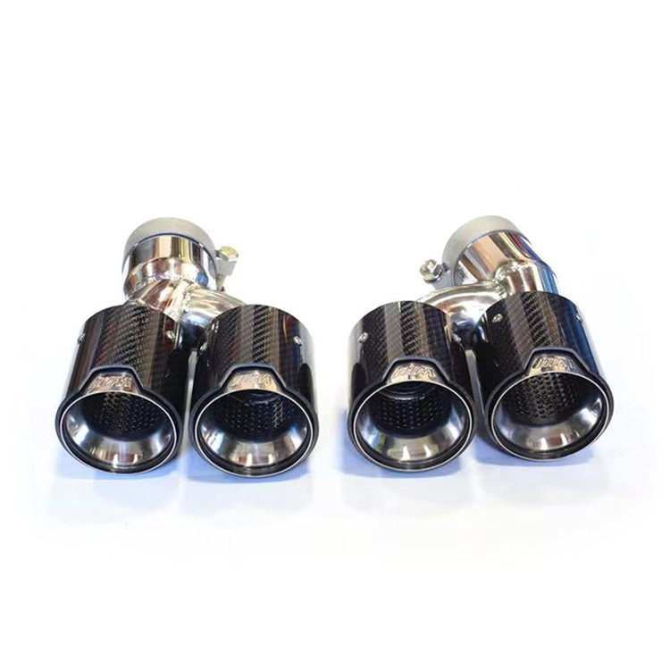 

1 Pair: Carbon Fiber Dual Exhaust Pipes For 5 Series G30 G38 Muffler Car Back Tail Tips