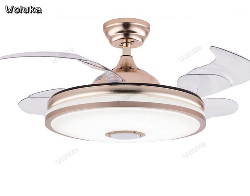 

Nordic ultra-thin ceiling fan light invisible modern minimalist dining room bedroom fan light CD50 W071