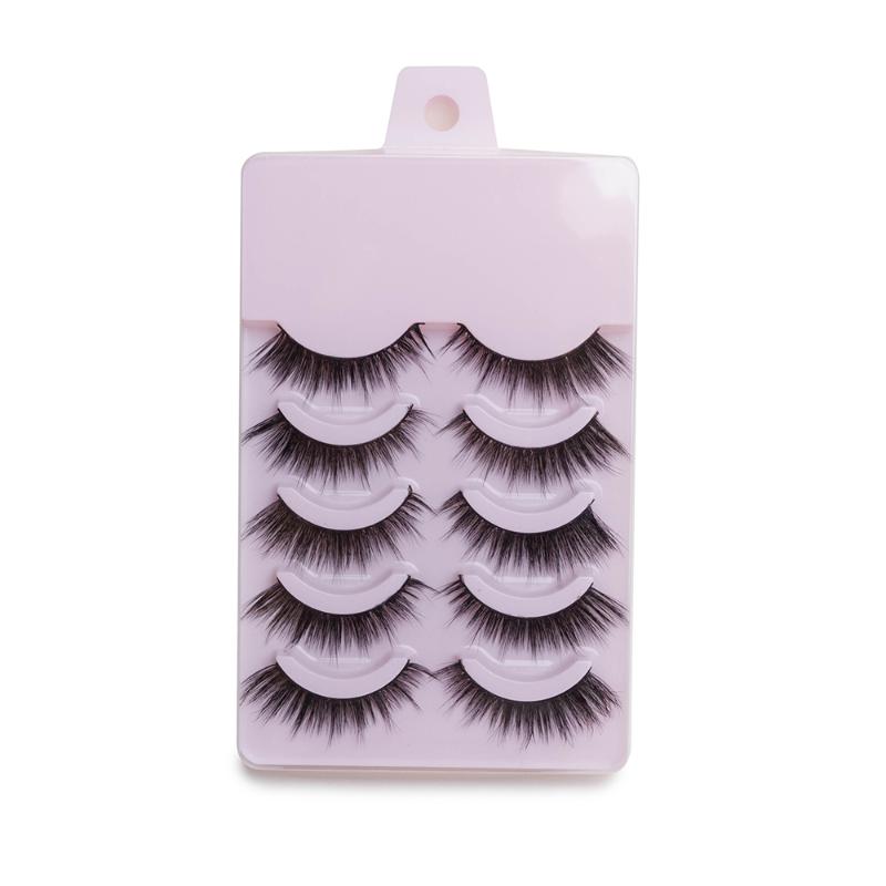 

Seashine 5 PairsHot selling 3D Real Mink Eyelashes Custom Packaging Lashes Handmade False Lashes Plastic Makeup