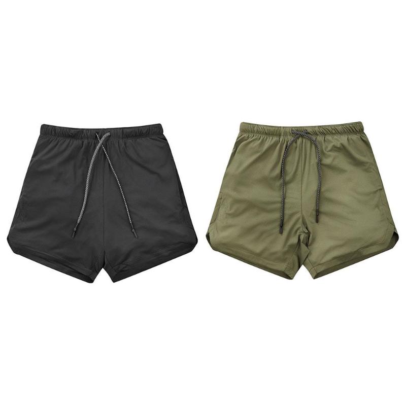 

Polyester 4 Size with Pocket Men Sports Shorts Running Shorts Soft Clothes Outdoors Fitness Men'S Bodybuilding, Black