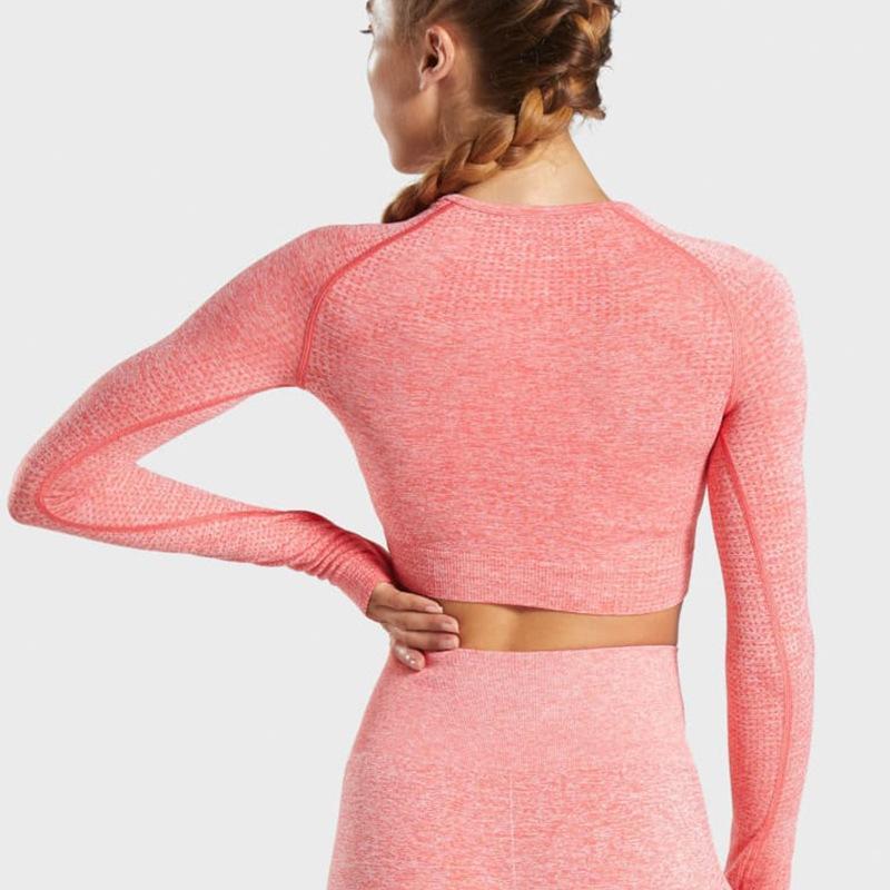 

Long-Sleeved T-shirt Yoga Seamless Long Sleeve Quick-Drying Fitness Jacket Sports Wear for Women Gym Running T Shirt1, 11