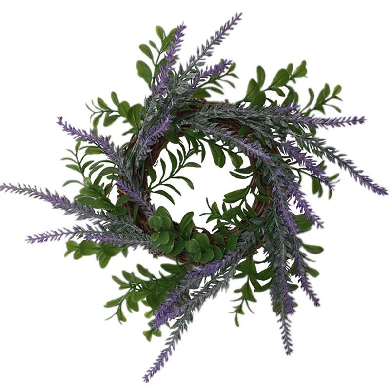 

Artificial Lavender Wreath, Door Wreath for Front Door Window Wall Home DIY Garden Office Party Wedding Festival Decor, Purple