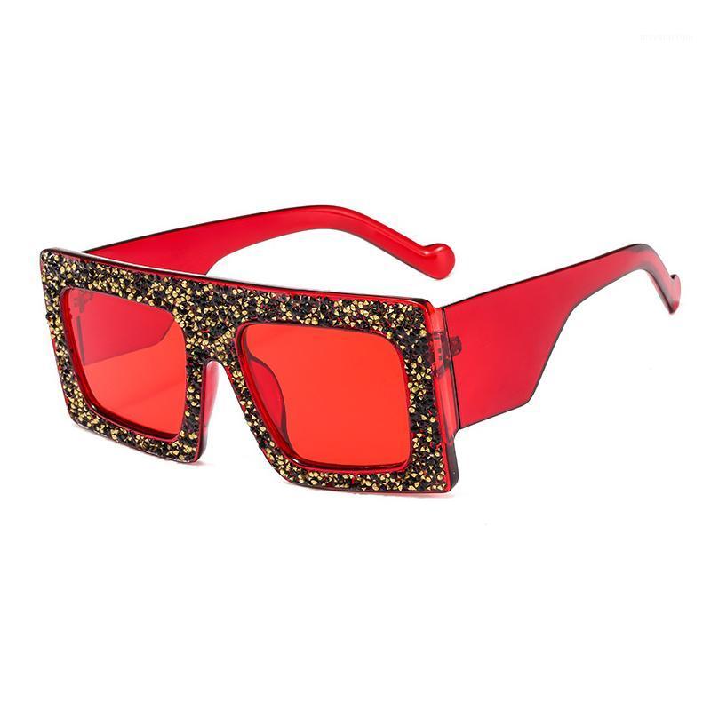 

vintage sunglasses women Large square inlaid rhinestone sun glasses men fashion high quality glasses 2020 gafas sol1