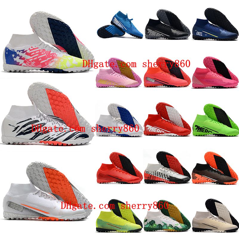 

2020 top quality mens soccer shoes Mercurial Superfly 7 Elite MDS TF soccer cleats football boots outdoor scarpe da calcio CR7 neymar ronal