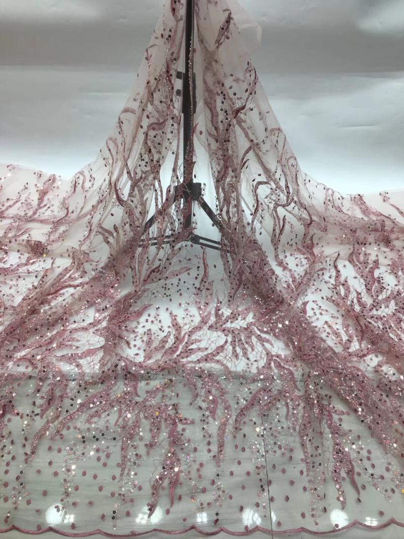 

Sequins French tulle lace fabric 2020 high-quality African lace fabric latest party material XX3693