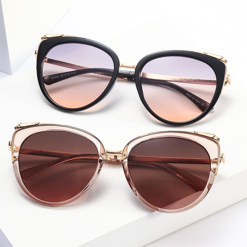 

2021 New Arrivals Oversized Shades Men Woman Sunglasses Cat Eye Glasses Big Frame Vintage Retro Gradient Diving Fishing Glasses