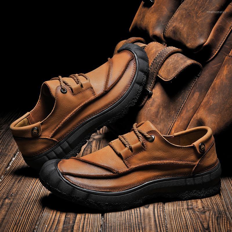 

CIMIM Outdoor Winter Genuine Leather Men'S Boots Comfortable Large Size Safety Shoes Fashion Casual Manual Shoes1, Black