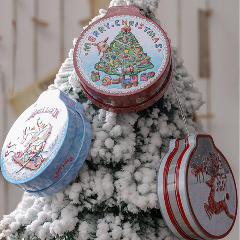 

gift box Small Bell Shape Christmas Tin Box Kids Xmas Candy Coins Gift Ornaments for wedding chrismas